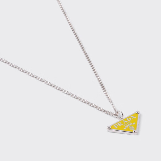 PRADA/Prada Gift Women's Prada Symbole Triangular Pendant Necklace Yellow