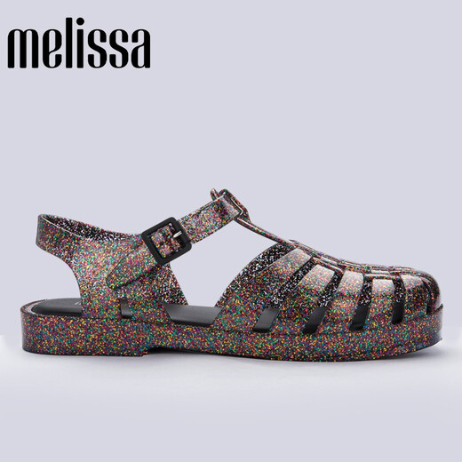Melissa（梅丽莎）新款时尚编织女士简约通勤果冻罗马凉鞋32408 混闪水晶色（13576） 37