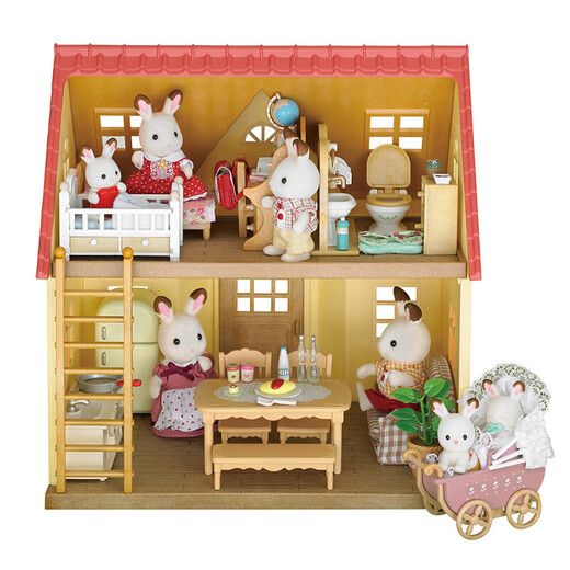 [70% neu] Senebeer Family Toys Kindergeschenk Mädchen spielen Haus Prinzessin Doll Spielzeug Schokoladen Kaninchen Muttermöbel Set 5014