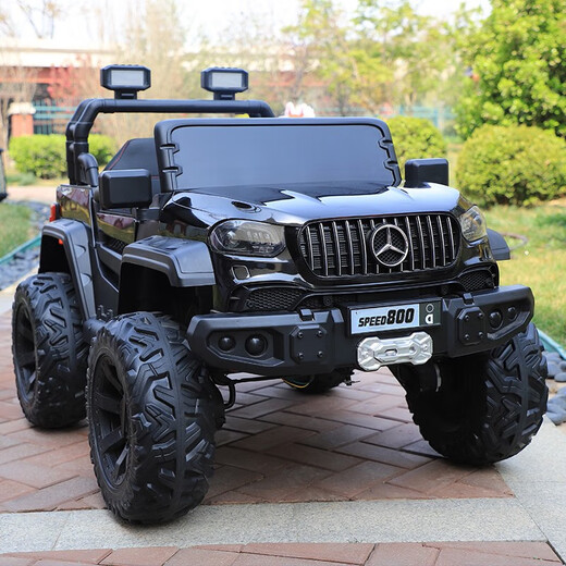 Travail Baby Double-Person Children's Electric Car Big G Great à quatre roues Adult Adult Remote Control Off-Road Treasure Kids Toys Car Cadeau d'anniversaire Paint Rouge: Roue souple + Fonction complète à quatre roues motrices + siège en cuir