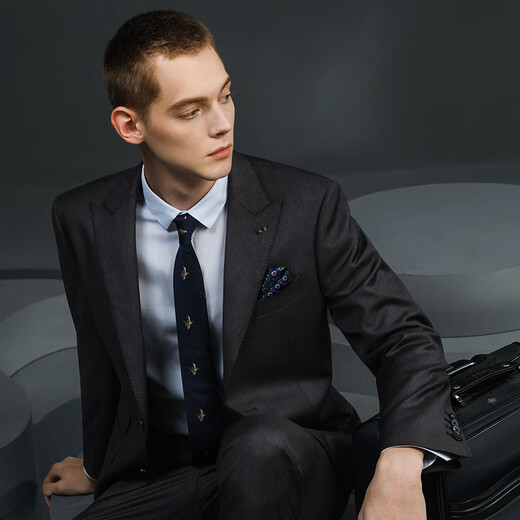 Guillaume de Mons imported from Italy virgin wool blazer men's formal wear men's groom wedding dress suit Italian fabric top + trousers 48 tops trousers size please note