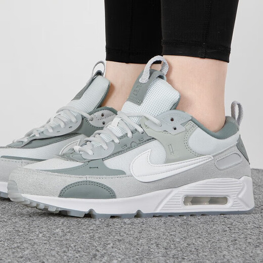 耐克（NIKE）女鞋夏季新款运动Air Max气垫缓震运动休闲鞋网面透气跑步鞋 DM9922-105/灰色 36