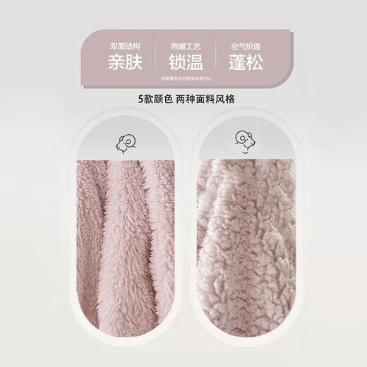 Made in Tokyo, antibacterial and antistatic, coral velvet pajamas with collar, men's pajamas, thickened warm home clothes, haze blue L