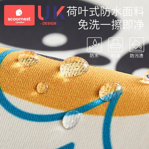 科巢宝宝吃饭围兜婴儿童罩衣3岁以上幼儿园防水防脏围裙辅食饭兜反穿 【短袖款】蒂沃鸭熊猫-(带兜款） 110码(建议2-4岁)
