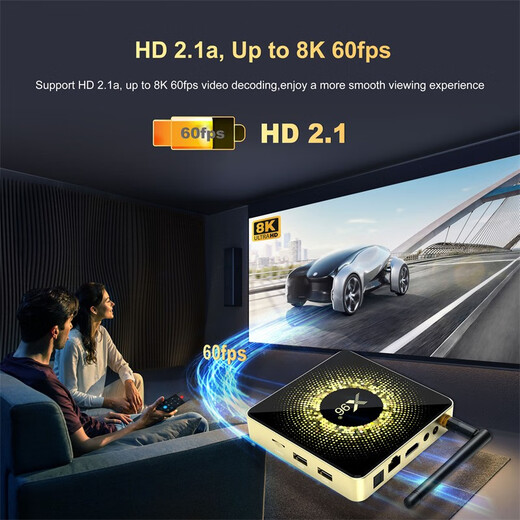 AIRWORLD X96X10 电视盒子双杜比S928X-J机顶盒8K硬盘播放器无线千兆WIFI6 8G 64G 蓝牙遥控器