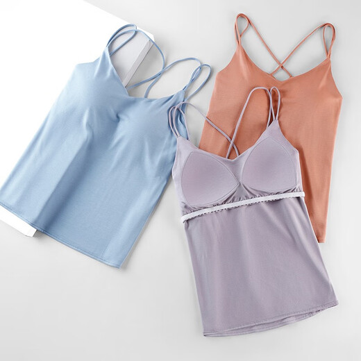 Pajama de sospecho de Fenten para mujeres en verano, seda de hielo delgada, sensación de fresco, se puede usar en el exterior, almohadilla de cofre en V de cuello V