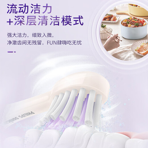 Philips Electric Toothbrush S1 Adult Birthday Gift Couple Model for Boys and Girlfriends 3 Modes Flexible SPA Brush Head Yummy Brush Purple HX2411/01