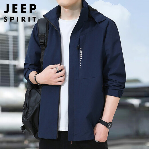 JEEP SPIRIT Jeep jacket men's hooded autumn and winter jacket men's assault tops casual trendy workwear men's clothing