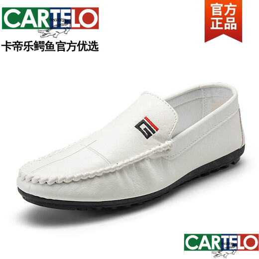 
CARTELO 2025 summer new beanie shoes men's leather shoes Korean version driving shoes lazy shoes social trend casual men's shoes yellow 9880 39