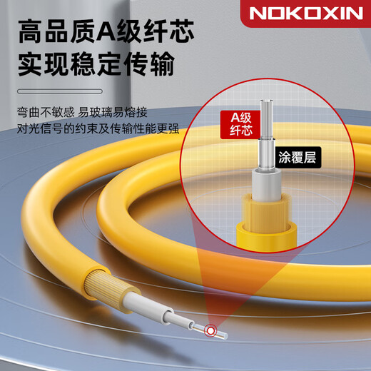Nokoxin Telecommunications Grad Faser Jumper SC-SC Single-Mode Single-Core-Faser-Kabel LSZH-Material niedrig rauchhalogenfrei umweltfreundlicher Flammschutzmittel Quilt Single-Mode Single-Core SC-SC 3 Meter