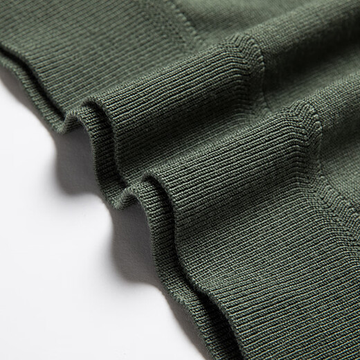 恒源祥100%精纺羊毛衫男可机洗 秋冬套头薄款毛衣男士V领针织衫商务休闲纯色全羊毛衣服 20007003 黑色 175 