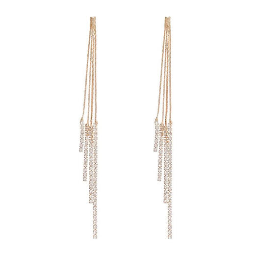 Han Shengsheng S925 Pendientes de aguja de plata Pendientes Año Nuevo Temperamento Versátiles Versátiles Pendientes largos Pendientes de moda