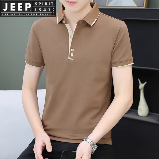 Jeep (Jeep) T-shirt de base de Polo T-shirt pour hommes à manches courtes pour hommes à manches à manches courtes pour hommes T-shirt de soie de glace pour hommes QY723 Recommandations XL: 135 à 145 Jin [Jin est égal à 0,5 kg]