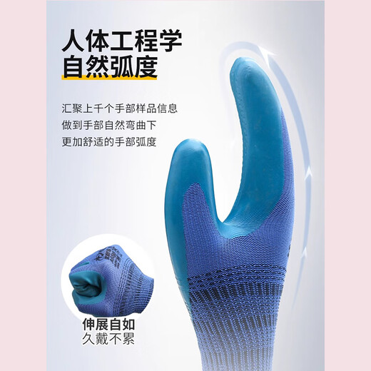 
Xingyu Labor Protection Gloves A688 Wear-resistant and Anti-slip Work Excellent and Resistant Latex Embossed Construction Work Xingyu A688 Physical Embossed [12 Doubles] Small M