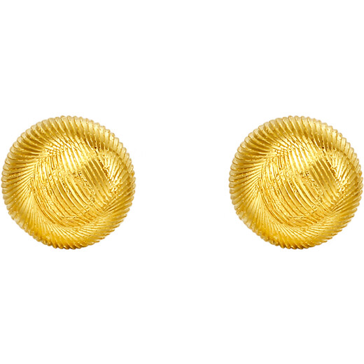 Saturday Fu 5G craft small gold beads gold earrings earrings female birthday gift price A0914002 one pair about 0.58g