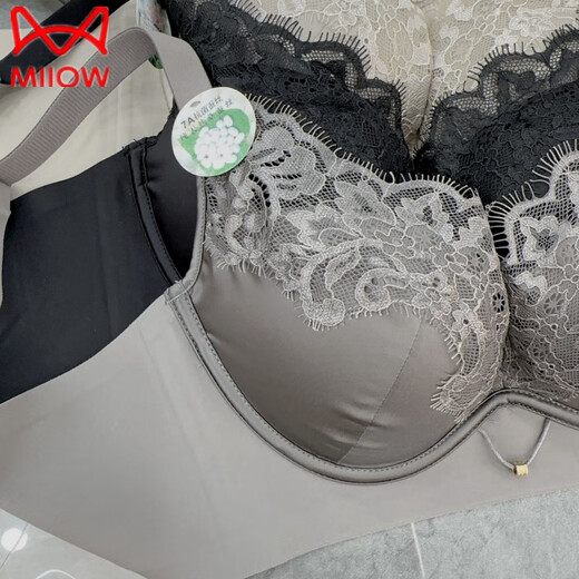 Catman (Miiow) Bra Bra Bra Small Bra Top Top опоры без стального кольца сгущенным атласным глянцевым бюстгальте