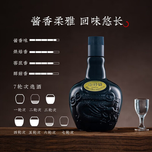Zhenjiu Laozhen Wine 53 degré Sauce à saveur de sauce Daqu Kunsha Boîte cadeau 53 degré 500 ml 6 bouteilles Laozhen Wine Box entier