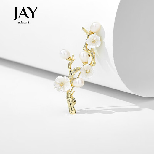 Jay Snow Plum Brooch High-end Women's Suit Accessories Birthday Gift for Elder Mothers and Mother-in-law