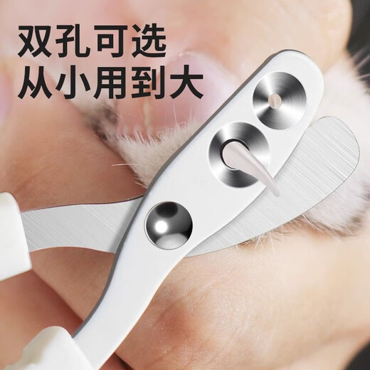 Ronghuashi Cat Nail Clippers Special Anti-scratch Nail Clipper Nail Clipper Cat Claw Rabbit Pet Dog Supplies Pet Nail Clipper Blue Double Hole Model