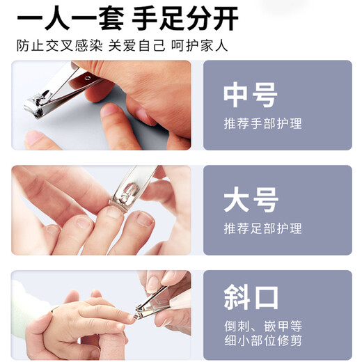 777（THREE SEVEN） 指甲刀指甲剪指甲钳指甲锉死皮平口剪单支中大号家用 671C中号银色【进口】
