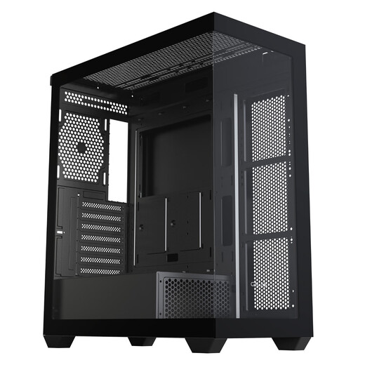 影驰极光3海景房电脑机箱黑色（无立柱全视版/兼容E-ATX/支持360水冷/快拆侧板/可装40系长显卡）