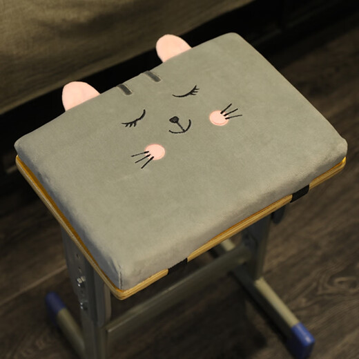 Segana winter memory foam student cushion rectangular chair butt pad stool cushion classroom sedentary thickened chair cushion thickened cushion - gray cat memory foam 35X24X4cm double strap buckle