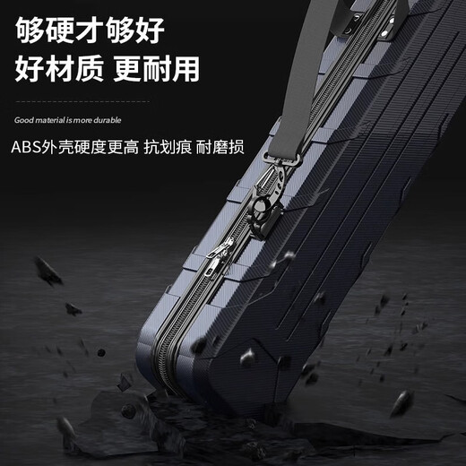 Jiazhi Diao New Fishing Rod Bag Hard Shell Waterproof Fishing Gear Bag Multifunctional Lightweight Portable Fish Rod Bag Fish Upgraded Thickened Gray 6cm