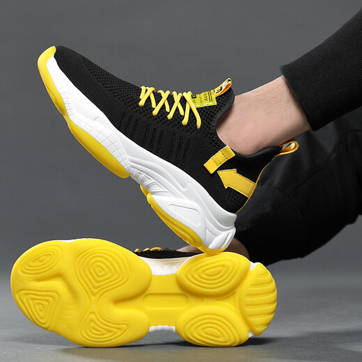 XI und Han Frühling extra große Größe Herrenschuhe 45 Herren Sportschuhe 46 Herren Daddy Schuhe 47 Atmungsfreie Weitnetzschuhe 48 Weicher Sohle 9902 Weiß 46