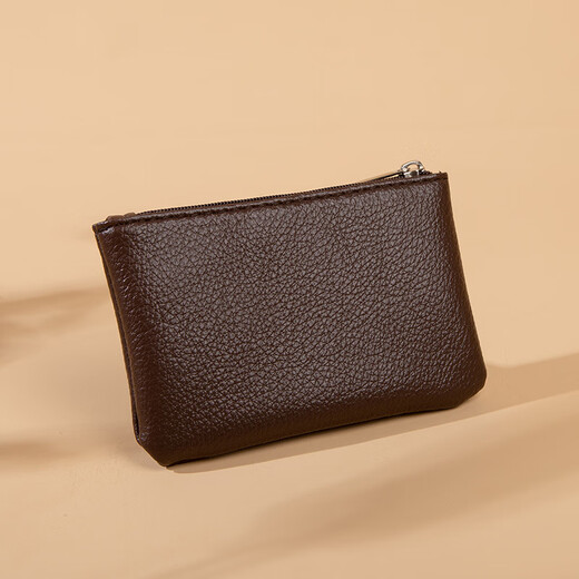 OEMG Reißverschlussmünzen Brieftasche Männer und Frauen Mini -Kartenbeutel Coin Bag Tragbare Schlüsselspeicherbeutel kurzer Leicht und einfaches Schwarz
