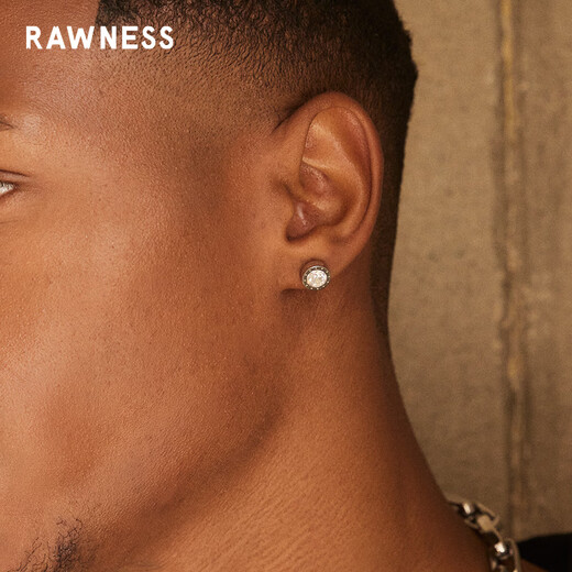 Rawness Magnetic Earrings Moissanite Diamonds Niche High-end Handsome Earrings Without Holes Men's New Fashion Star Silver Magnetic Pair