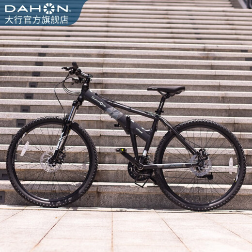 大行（DAHON）折叠山地车26英寸27速铝合金避震碟刹成人运动自行车XAA673M 消光黑