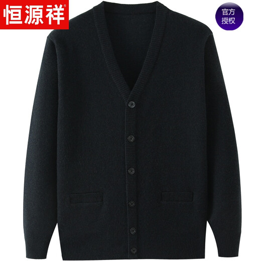 Hengyuanxiang Brand Herrenkleidung, Großvater Woll-Strickjacke, Mitte des Alters und älteren Männerkleidung, Vater, dicker Langarmpullover, 897 plus dünner Samt, mittelgroy grau 175 [130-145jin [Jin gleich 0,5 kg]]
