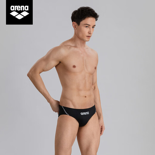 阿瑞娜（arena）男士泳裤三角健身高分子聚氨酯面料抗氯专业竞速竞赛游泳裤  黑色/红色非运动员建议选大1-2码 M