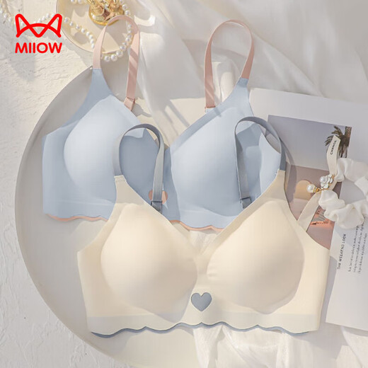 Cat man (miiow) sous-vêtements sans trace pour les femmes avec de petits seins rassemblés avec des anneaux en acier, un soutien doux, des sports et un beau dos, un soutien-gorge intégré pour les femmes