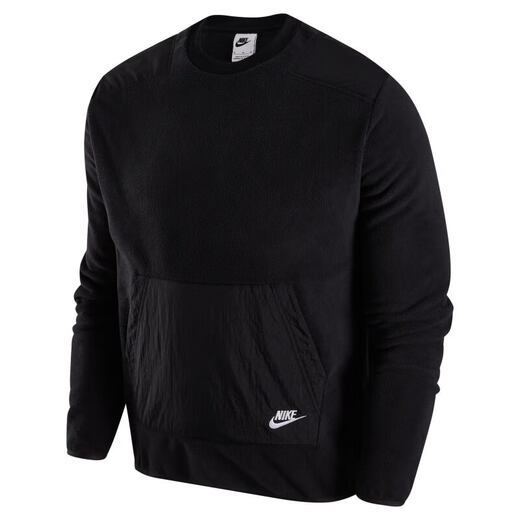 
Nike sweatshirt men's clothing, autumn and winter new outdoor fitness sportswear, windproof, warm and comfortable round neck casual pullover DD4855-010 L