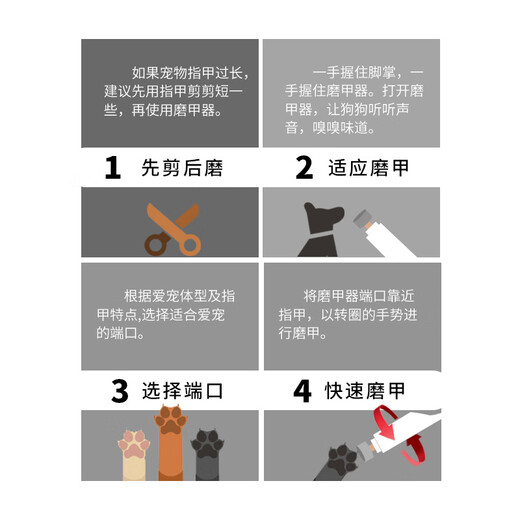 Laiwang Brothers Pet Nail Grinder Cat and Dog Nail Clippers Electric Grinding File Mobile Rechargeable Nail Manicure PC-550