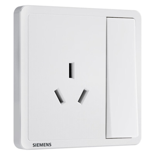 SIEMENS switch socket panel kitchen and bathroom appliance wall socket 86 type elegant series elegant white 16A three-hole socket with switch