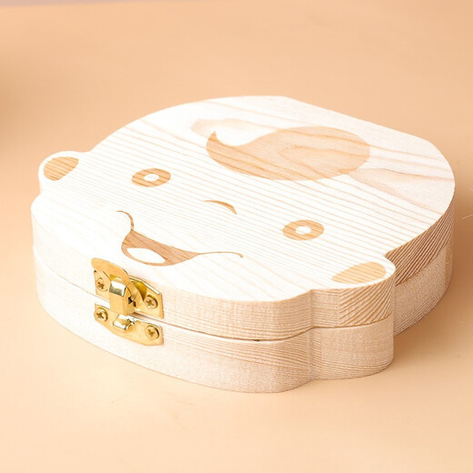 Kinderbabyzähte Gedenkbox, Babyzähne Ersatzbox, Babyzähnekiste, Mädchen, Kinderzähnekollektion, Zähne Ersatz für Gedenkschachtel, Zähnepraxis, Wollsouvenir, Massivholz -Babyzähne -Schachtel (Baby Boy)
