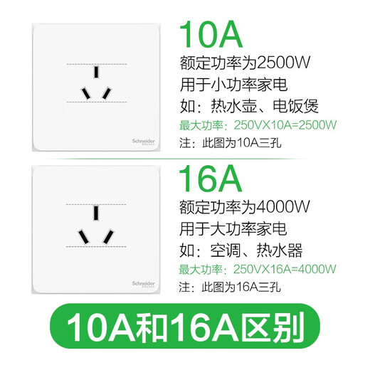 Schneider Electric five-hole socket with single-control switch 86 type five-hole 10A switch socket panel Haocheng series gold