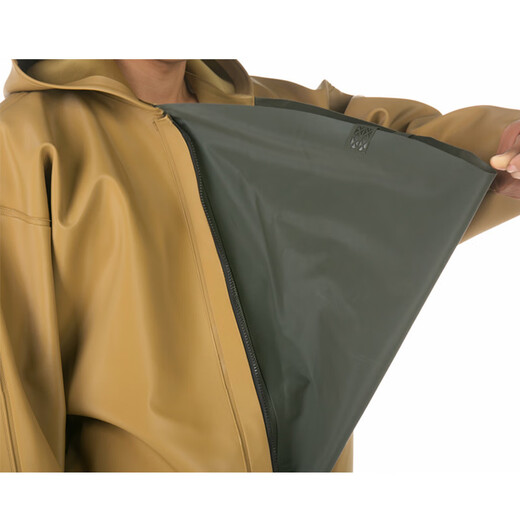 Hongshiyu PVC full-body waders for fishing, fishing suits, thickened wading pants, waterproof one-piece fishing pants, yellow knitted gloves, whole body 43