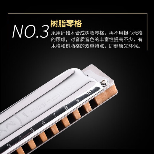 Suzuki japonais importé suzuki m-20 blues harmonica étudiant débutant adulte 10 trous blues m20 hole harmonica #d (eb)