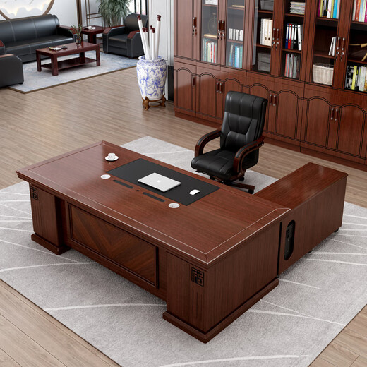 Li Lun new boss desk desk new Chinese style executive desk office office furniture single table 2.2 meters