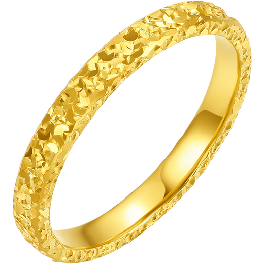 Saturday Bliss Broken Ice Pure Gold 999 Gold Ring Women's Chinese Valentine's Day Gift Price A0113002 No. 15 About 3.91g