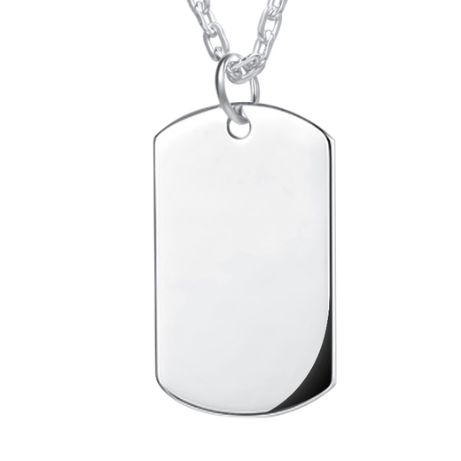 Jinduoxi PT950 platinum pendant for men, safe and sound tag, glossy military brand platinum pendant, pendant, DIY engraving, weighs about 12.61 grams, width, height and thickness 19*32*1MM