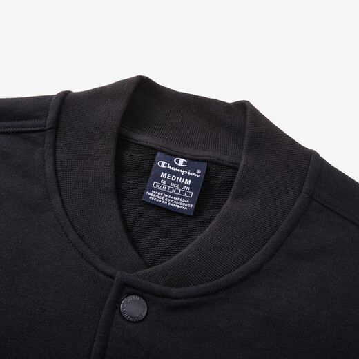Champion Champion Sweatshirt 24 Spring New Baseball Collar Sweatshirt Men's American Casual Embroidered Cardigan Jacket Women Black L