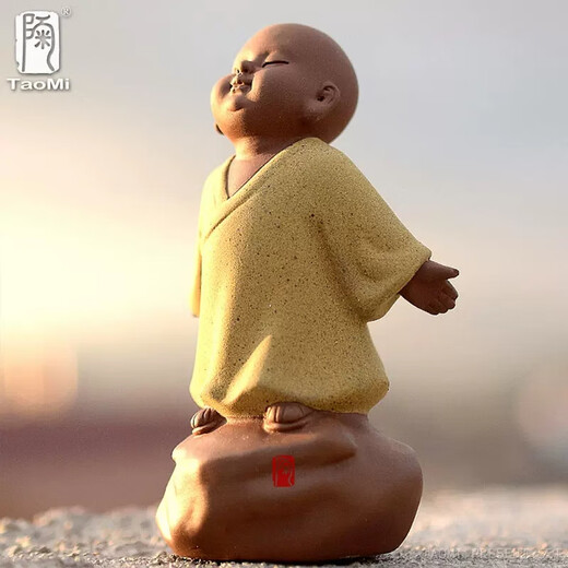 Taomi Tea Pet Ornaments Creative Tea Table Ceramic Handle Pieces Can Keep Stones Tea Table Purple Sand Wealth-Absorbing Kungfu Tea Set Accessories Money Turtle No Specifications