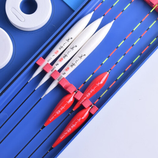 Meizhiling fish float set multi-functional package float date core type buoy platform fishing crucian carp float plus thick tail float box set fishing gear set ten crucian carp comprehensive