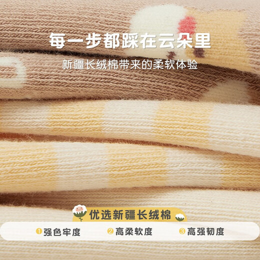 Nido Bear children's socks spring and autumn baby stockings newborn socks cotton socks baby over-the-knee socks loose mouth does not tighten the feet spring and autumn