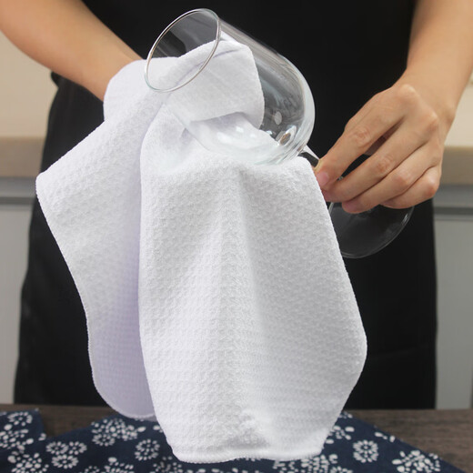 Special cloth for wiping wine glasses, towels for wiping cups, wiping glass, red wine glasses, bowls, tableware, drying cloth, napkin, traceless water-absorbent mouth, Bulejunwei XL (40*40cm) 5 pack