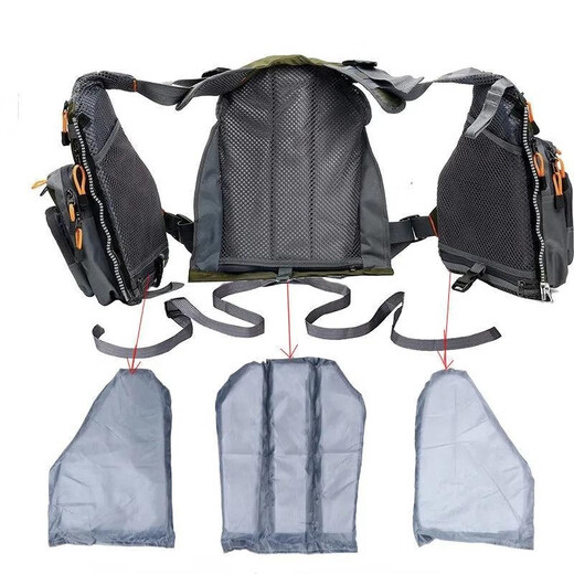Xinghuang outdoor multi-functional lure life jacket boat fishing clothing vest vest multi-pocket detachable yellow